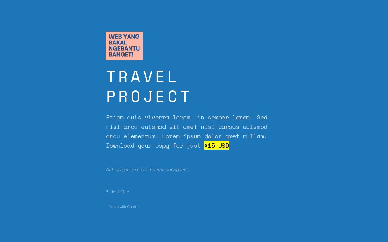 Carrd profile picture for @traveled